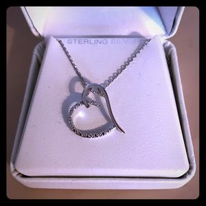 Diamond Accent Sterling Silver Heart Necklace